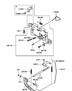 Kawasaki Fh721v-Bs24 Control Equipment Diagram and Parts List for M54-KW 53AI8CT4050-25HP Cub Cadet Lawn Tractor